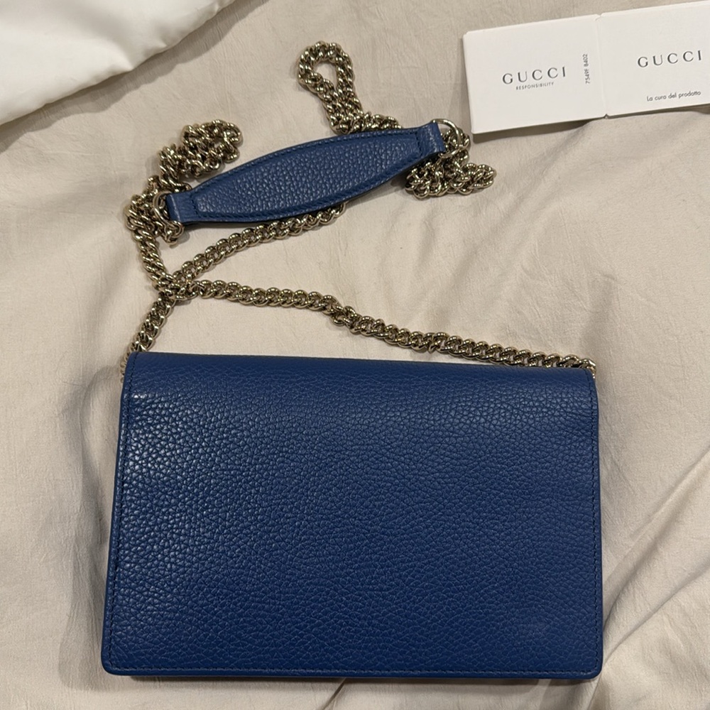 ‼️SOLD‼️   Gucci Leather Crossbody Bag blue - Picture 3 of 9